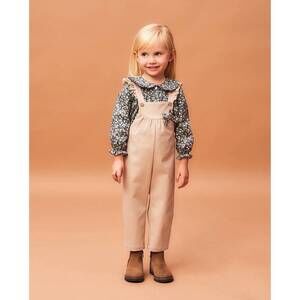 NEW FINA EJERIQUE girl's floral buttoned blouse in green